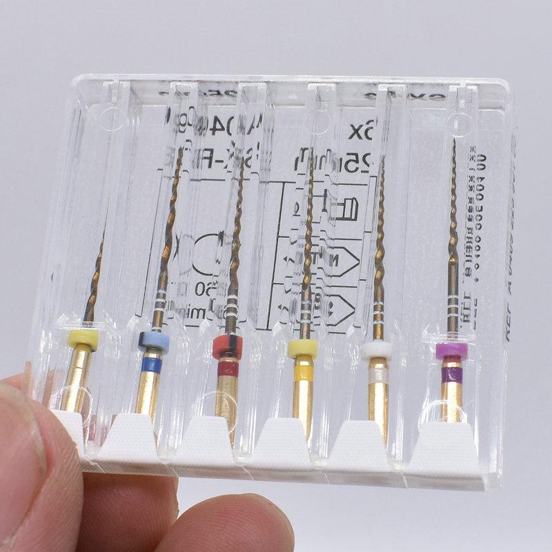 Instrument dentaire Super fichiers fichiers en or moteur universel utiliser des fichiers rotatifs canal radiculaire dondontique doré outil de dentiste NITI