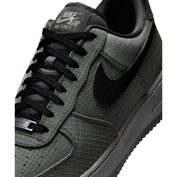 Nike נעלי סניקרס לגברים Air Force 1 Low LX Vibram Pencil Point שחור שחור-אוף-נואר-ספיד-צהוב IH1943-001