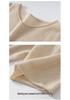 Women's 100% Pure Cashmere Short Sleeve Round Neck Sweater - Rolled Hem Knitwear, Early Autumn Versatile Pullover