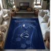 Tottenham Hotspur FC Printed Crystal Velvet Rug Non‑Slip Crystal Velvet Carpet For Sofa Bedroom Indoor Home Decoration