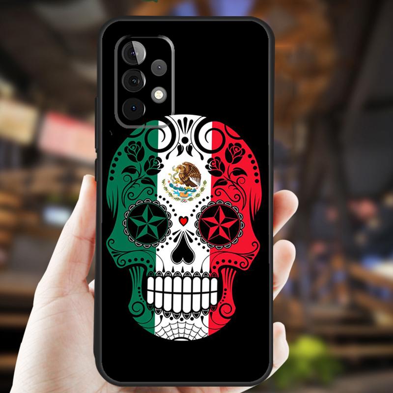 Mexican Skull Girl Tattooed Art Case For Samsung Galaxy A54 A34 A24 A14 A12 A32 A52 A51 A71 A50 A70 A13 A33 A53 A52S Coque