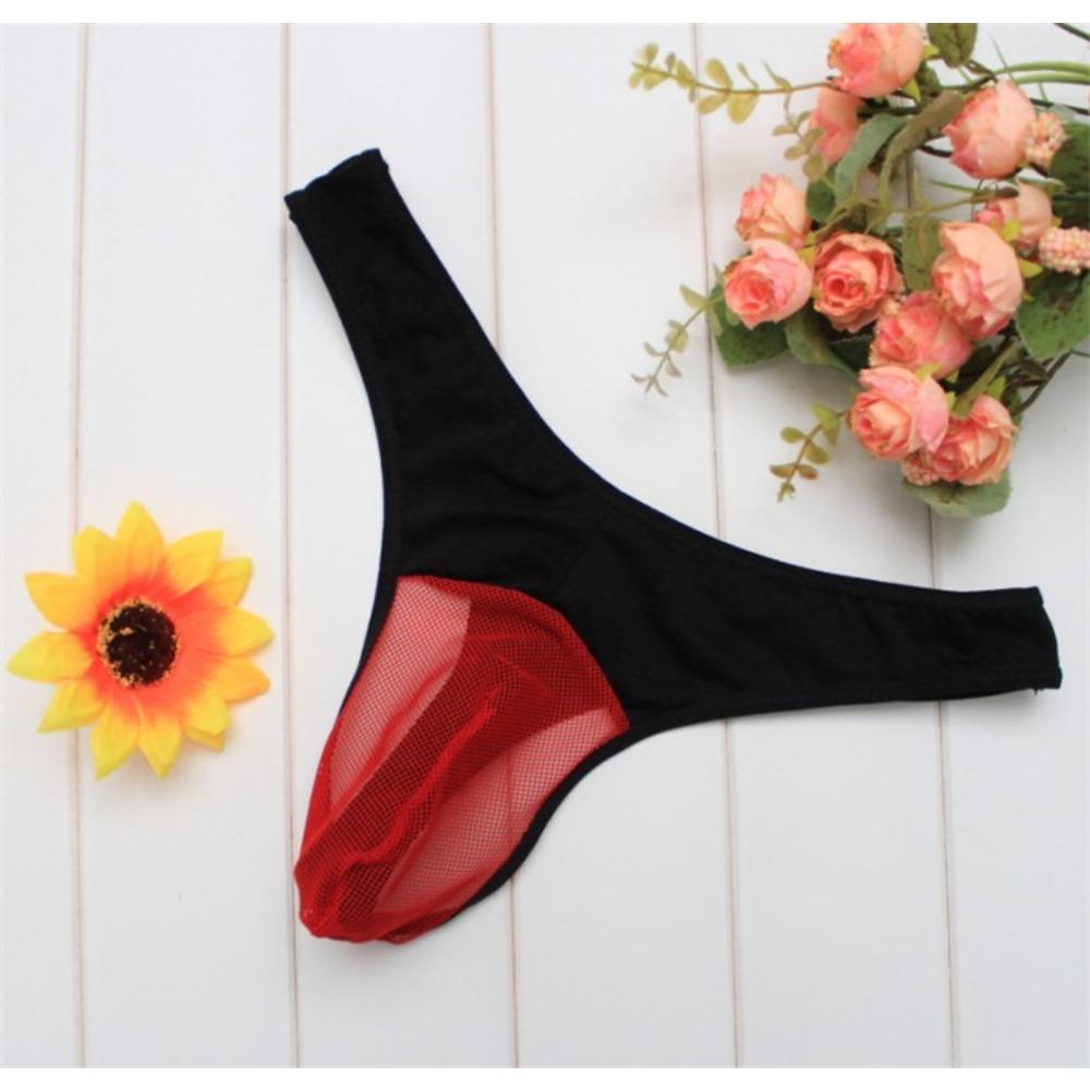 Fun Men's Panties Mesh Transparent Breathable Men's Men's Triangle Sexy, Sex Thong 2032