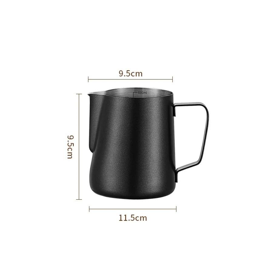 350/600ML Coffee Milk Frothing Pitcher Jug 304 Stainless Steel Precise Scale High Quality Latte Barista Professional CafeUtensil