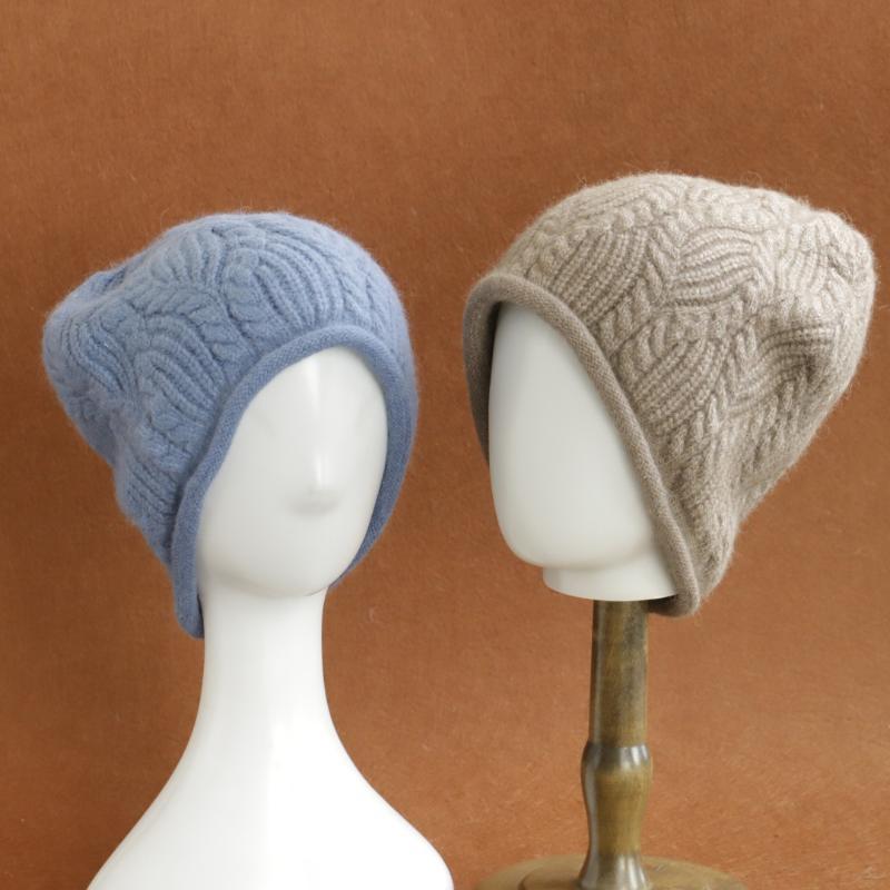 Women's Y2K Warm Autumn Winter Wool Hat Fashion Vintage Rabbit Fur Hat for Students Daily Commuting Use