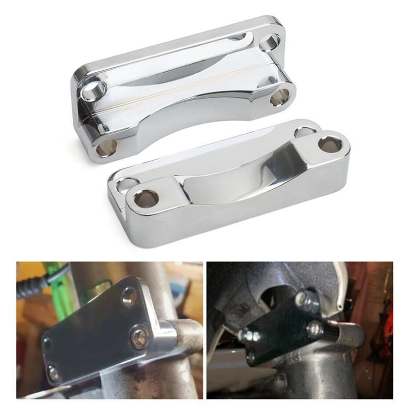 A16P-Chrome Front Fender Riser Spacer Bracket For 00-13 21" Wheel Touring Road King Street Electra Glide FLHR FLHT