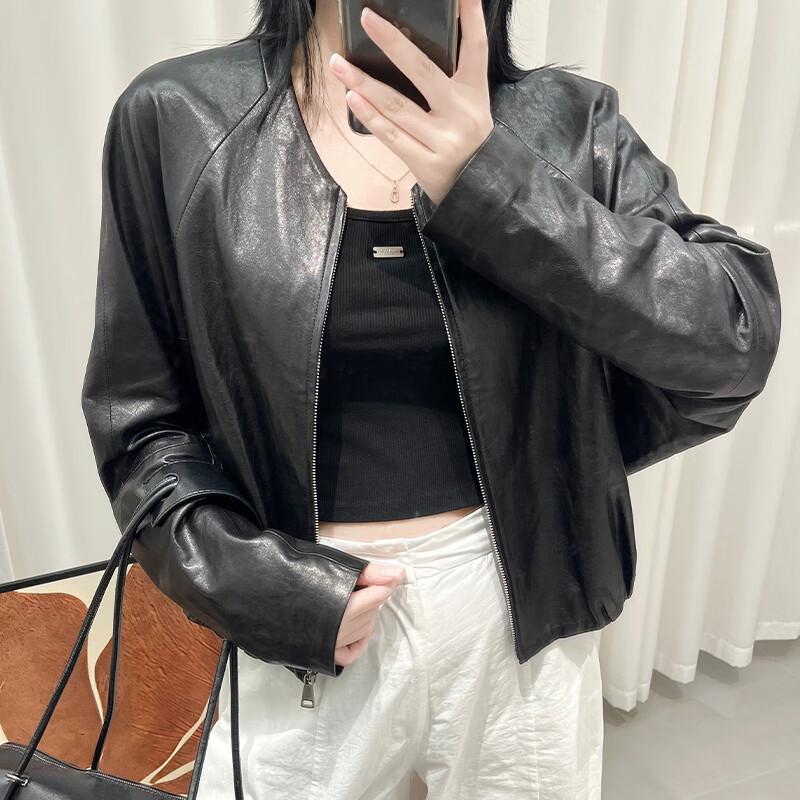 MR Batwing Sleeve Sheepskin Leather Jacket
