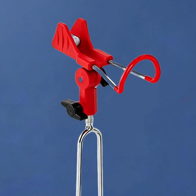 1Pcs Heavy Duty Portable Foldable Stand 360° Adjustable Fishing Rod Holder With Ground Spike For Bank