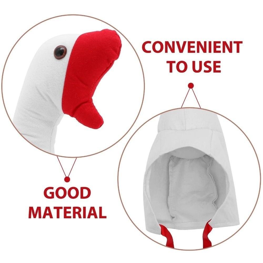 Soft Plush Goose Cartoon Goose Hat White/Pink Color Plush Halloween Hat  Costume Party