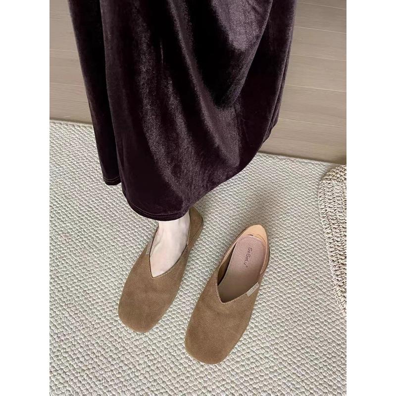Leather Retro Soft Sole Flat Single Shoes