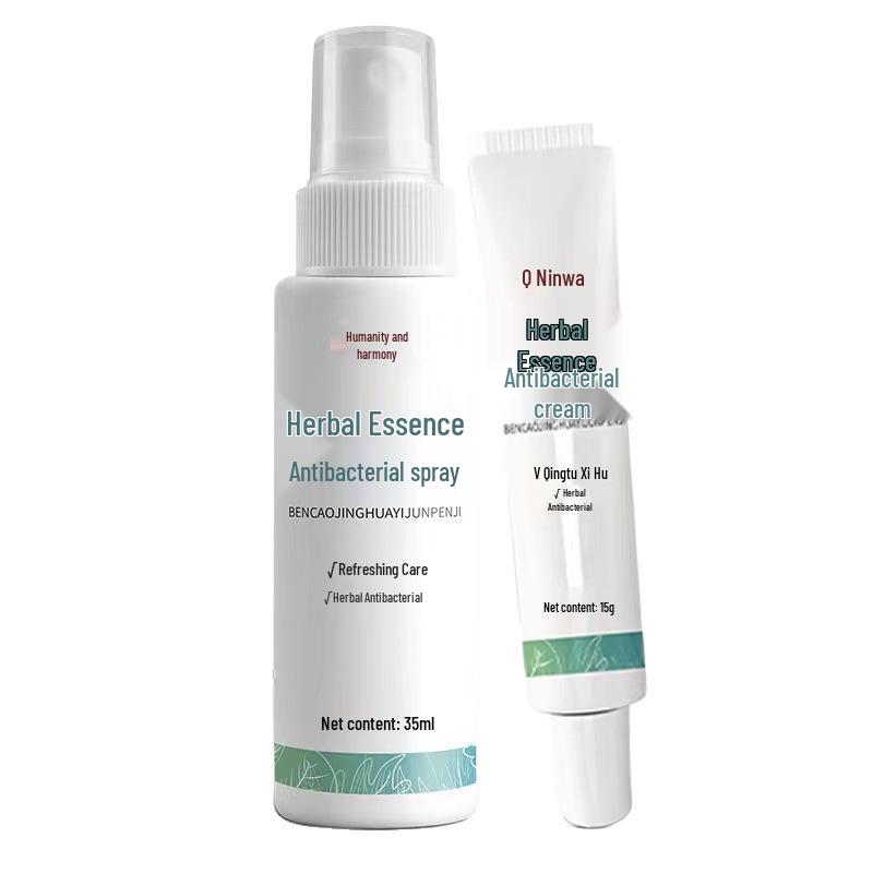 Renhe Dashuk Herbal Antibacterial Spray 35ml & Cream 15g Set - New Date.