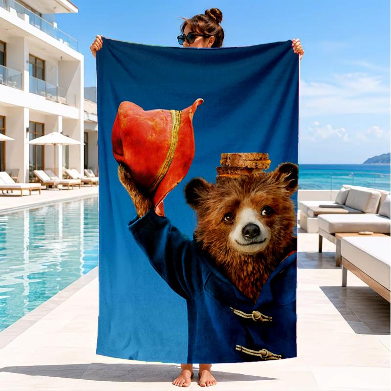 Paddington Adventures Beach Towel, Super Soft Microfiber, Perfect Gift for Her/Him, Birthday, for Pool, Beach, Travel, Decor Beach Party