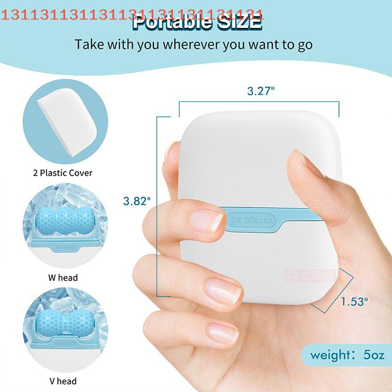 Double Head Ice Roller For Face Eye Puffiness Migraine Pain Relief Minor Injury Facial Cold Therapy Massage Roller Skin Care