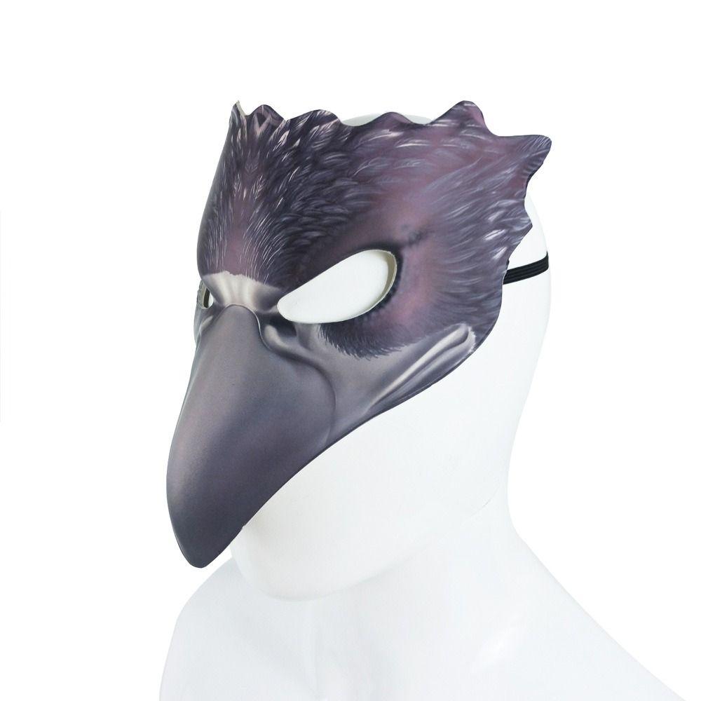 PU-Leder Tier-Cosplay-Maske mit elastischem Gürtel Leder Vogel Adler Maske Bühnenaufführungs-Requisiten