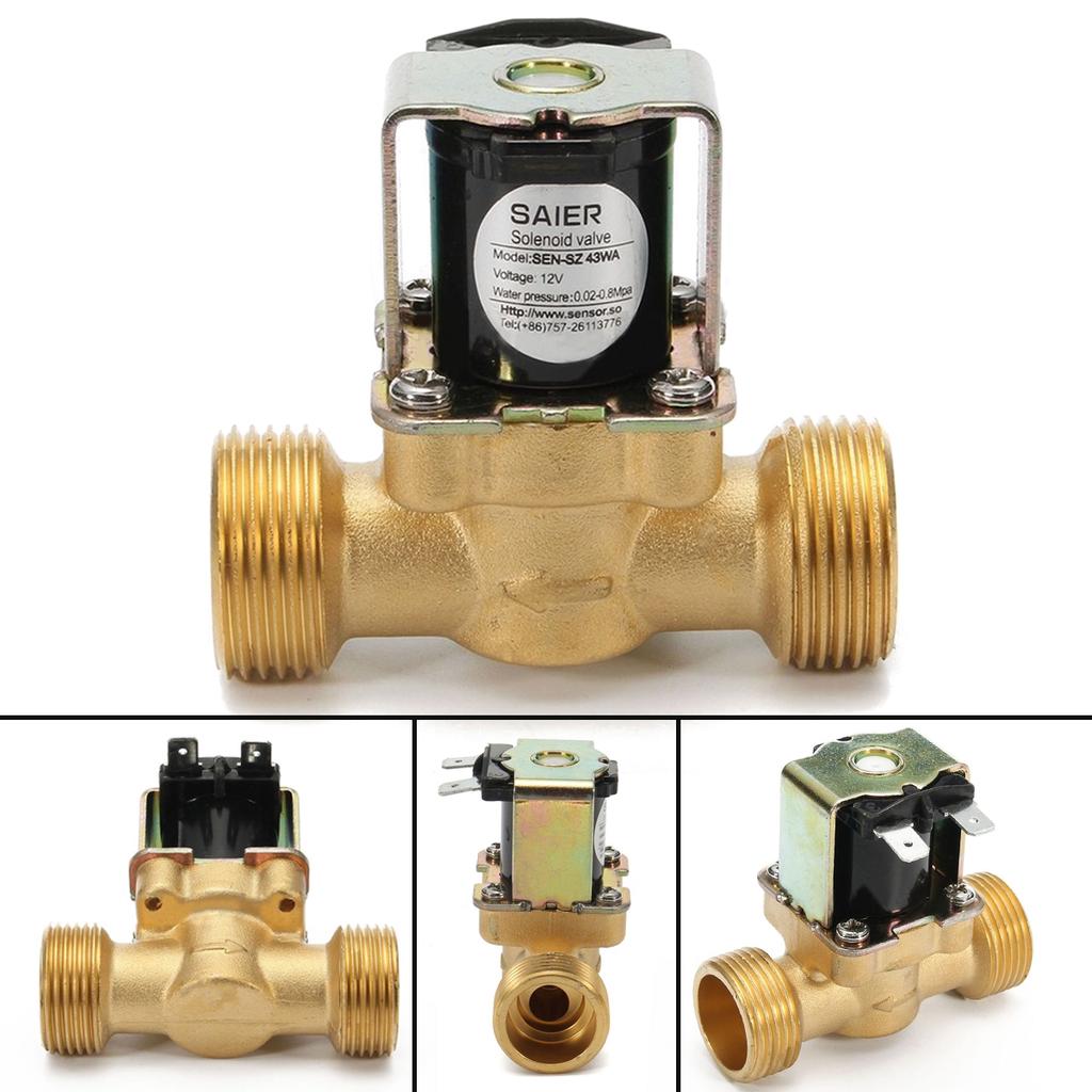 Válvula Solenoide Eléctrico De Latón AC220V G1//2/" aire agua interruptor normalmente cerrado