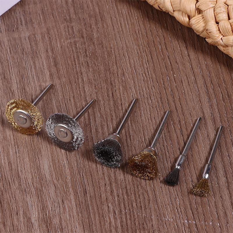 3/9/15Pcs Mini Metal Brush Set Rust Removal Cleaning Brush Polishing Wheel Brush For Grinder Rotary Electric Tool Accessories