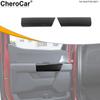 Black Carbon Fiber Rear Interior Door Handle Cover Decor Trim For Ford F150 21+