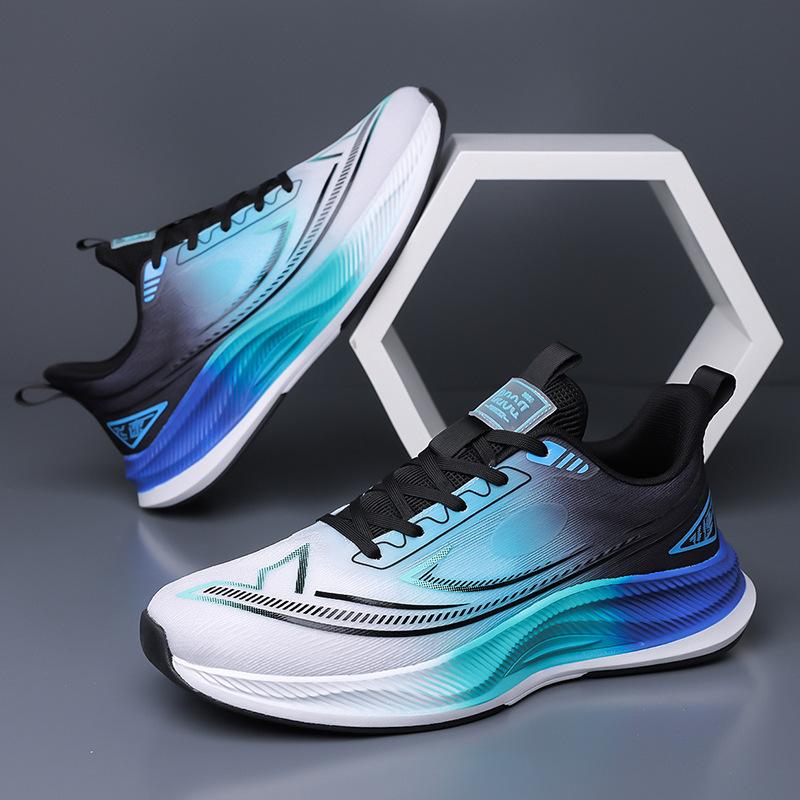 Men's shoes 2025 new summer breathable mesh shoes ultra-light carbon board trend shock absorption youth running shoes sports shoes