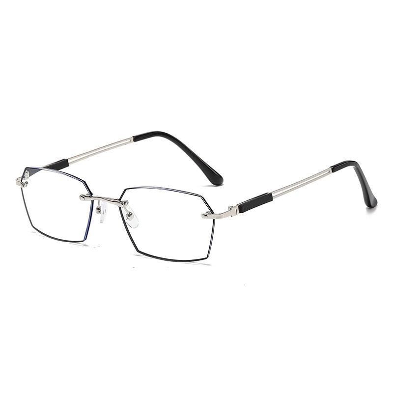 

Anti-Blue Light Reading Glasses New Metal Frame Men S High-Definition Business Style Presbyopia Glasses With Grade 0 To +4.0 +4.0