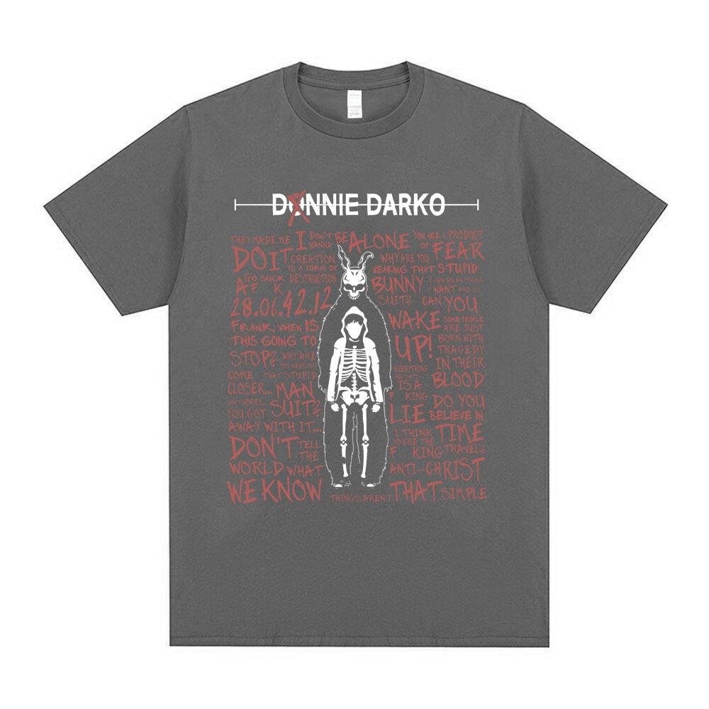Film Donnie Darko Graficzny T-shirt Męski Damski Casualowy Bawełniany T-shirt Mężczyzna Gotycki Rockowy Klasyczny Vintage Krótki Rękaw T-shirt