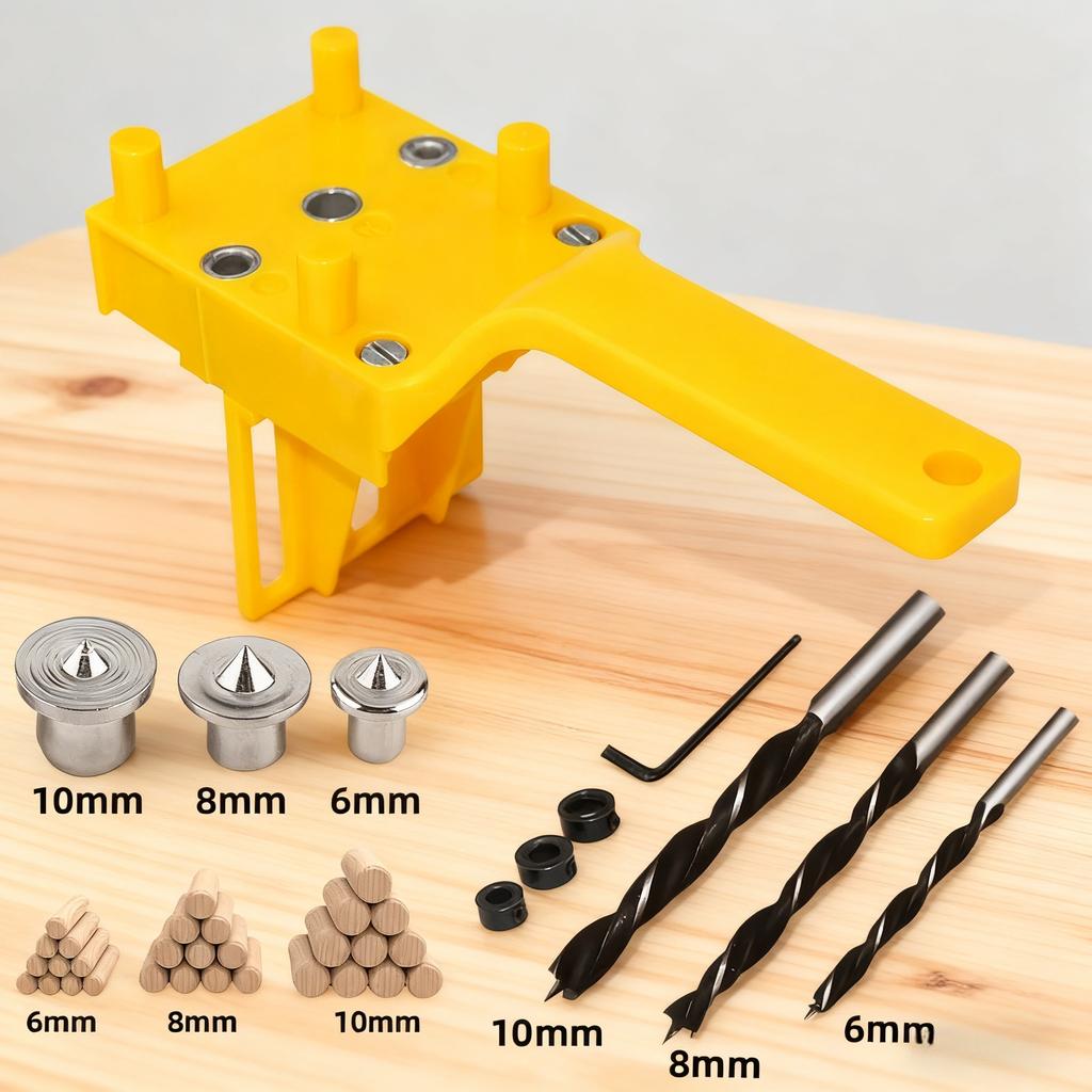1pc/41pcs Woodworking Dowel Jig Pocket Hole Punch, ABS Plastic Handheld Punch Tool Hole Drill Guide Jig for Carpentry Locator