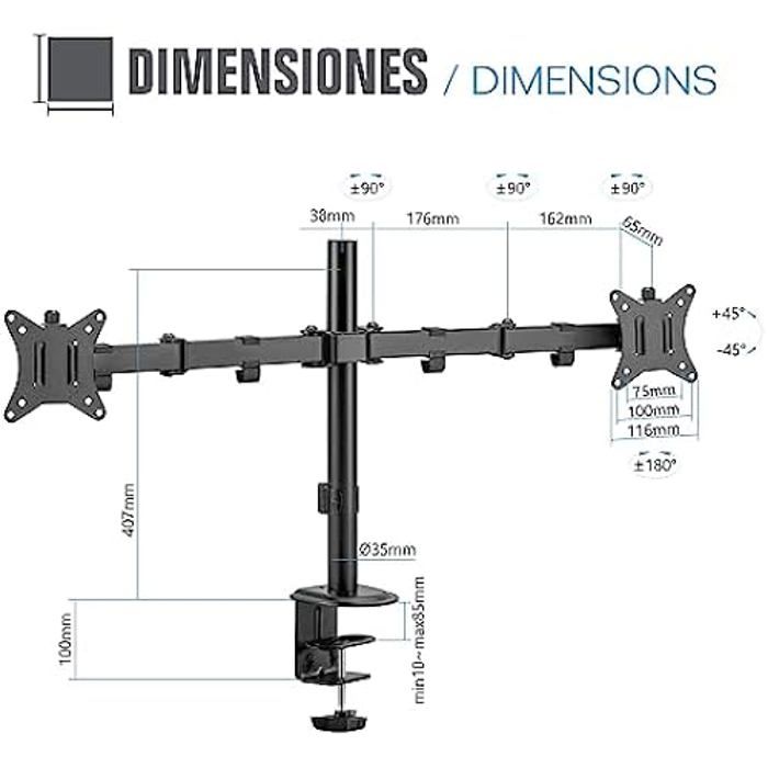 TV Mount - IGGUAL - IGG318287 - 17"-32" - Tiltable - Black