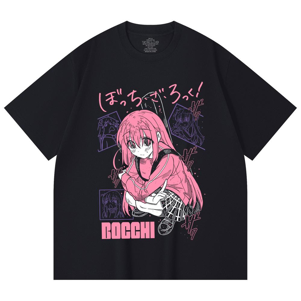 230 Gsm 100% Cotton Bocchi The Rock V5 Print Unisex Heavy Cotton T Shirt