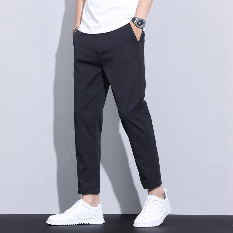 

Summer Youth Casual Pants Slim-fitting Small Straight Pants Men s Spring and Autumn Men s Trousers Trousers 38