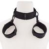 Connected Hand and Neck Restraint Collar with Handcuffs for Intimate Couple Play