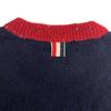 THOM BROWNE Knit Wool Sweater Navy Wool Women Used