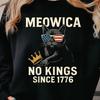 No Kings In America Cat T-Shirt, Rejecting Kings Shirt, Funny Political Meme T-Shirt, Patriotic Shirt, Lady Liberty, Social Justice Shirt