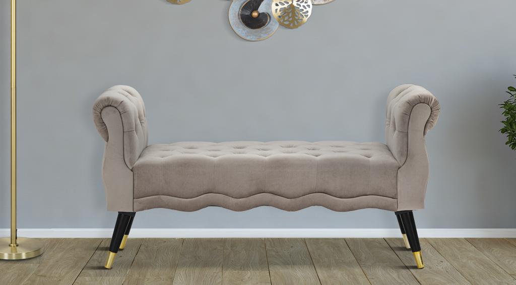 Bench Paris Gray Gold Cm 120X40X60