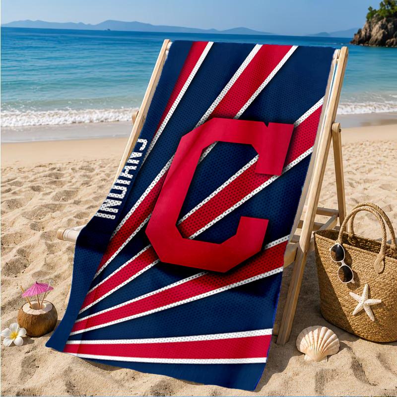 Cleveland Chief Symbol Beach Towel, Microfiber Beach Towel, Perfect For Pool, Beach, Travel, Home Decor Beach Party Fan Gifts