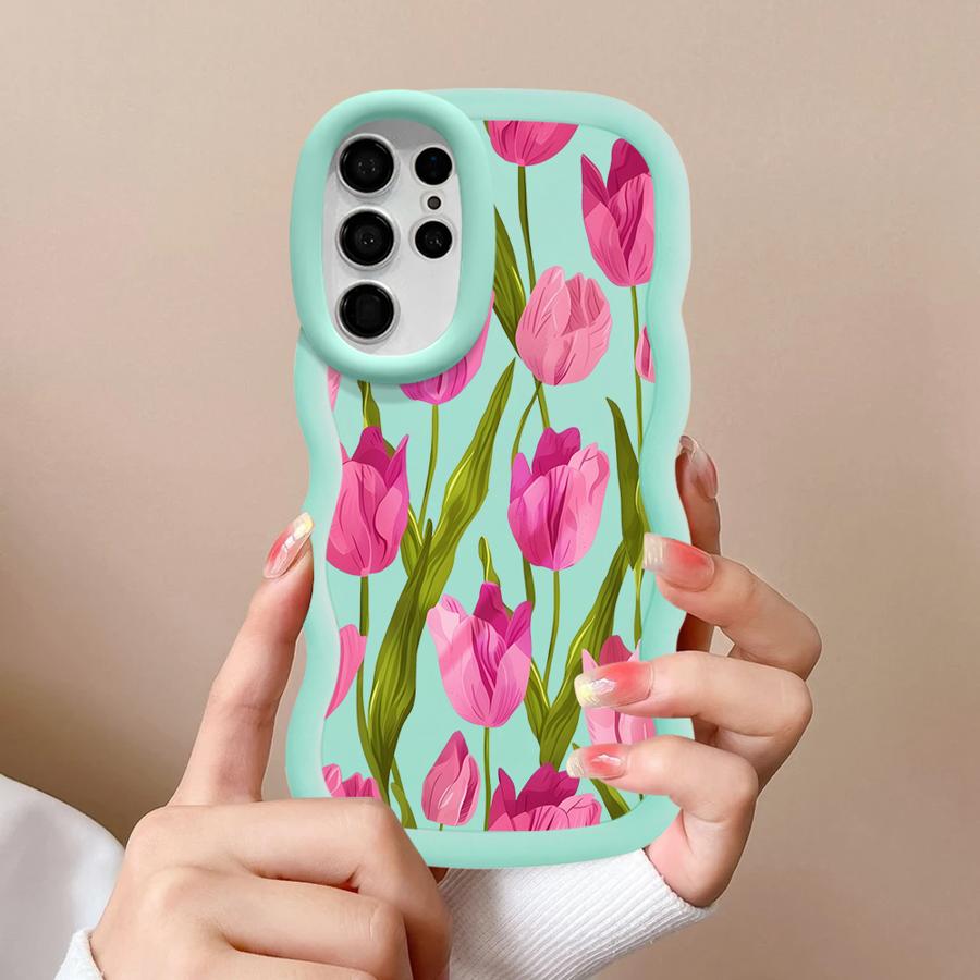 Simple Flower Case for Samsung Galaxy A26 S23 Plus S21 A25 S20 FE S24 S22 Ultra S25 Soft Phone Cover A54 A36 A34 A24 A35 A55