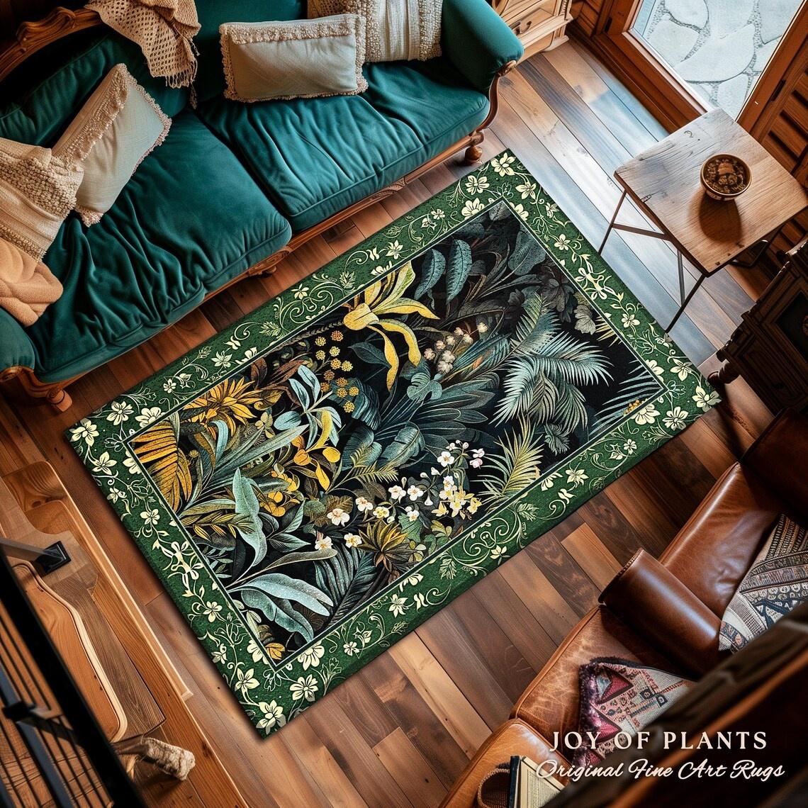 

Французский ботанический ковер с лесным принтом, ковер, вдохновленный природой, элегантный коврик с цветочным дизайном, ковры в винтажном стиле, декор для спальни, гостиной 60*90cm