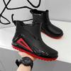 2024 Red Bottom Low Rain Shoes Men Waterproof Slip On Loafers Rain Shoes Men's Galoshes Rubber Rain Shoes Male Rubber Rain Boots