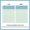 Mr. Paper M5 Loose-leaf Refill Pages - Life Narrative Design with Sticky Note Replacement