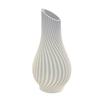 Indoor Plant Vase 3D Printed Ribbed Flower Vase, Decorative Plastic Floral Table Centerpiece Holder Container for Home Office Living Room