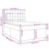 VidaXL Slat Bed Base with Mattress Taupe 140x200 Cm Fabric 3291307