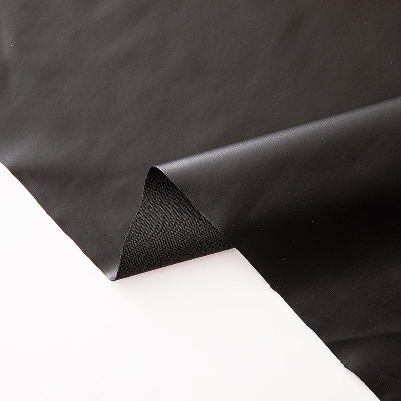 Waterproof Matte 4-Way Stretch PU Leather Fabric - Sweat-Resistant Artificial Leather for Pants