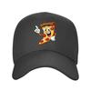 Happy Pizza Slice Character Baseball Cap Adjustable Unisex Outdoor Sports Travel Hat