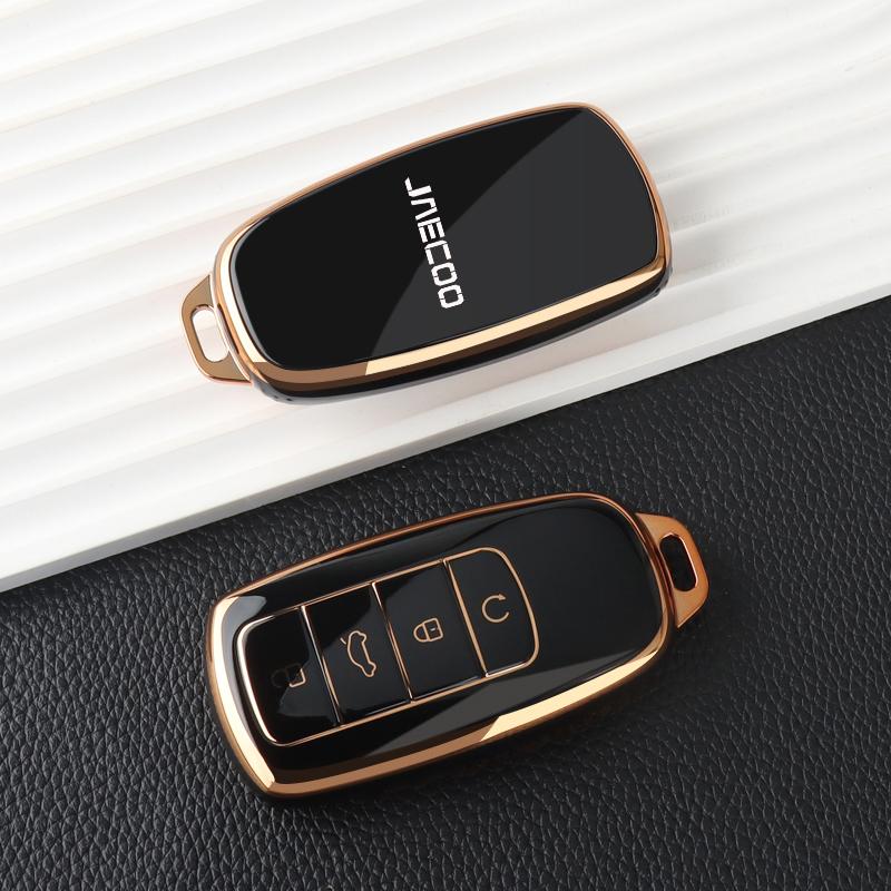 For Chery Jaecoo 7 J7 J8 Phev Tpu Car Key Case Cover Protection Shell Auto Keychain Interior Supplies Accessories