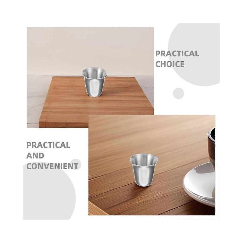 12 pièces Tasses de Communion en Acier Inoxydable Empilables Fournitures pour la Sainte Communion Cérémonie Religieuse Récipients pour Boire Portables Ustensiles d'Église en Métal