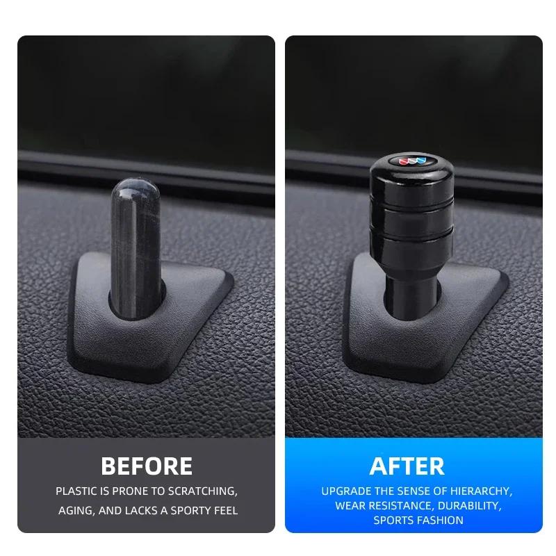 2/4Pcs Automobiles Car Door Pin Lock Knob Lift Covers Aluminum Alloy For Buick Century Excelle XT Envision Verano Envista GL8 BH7