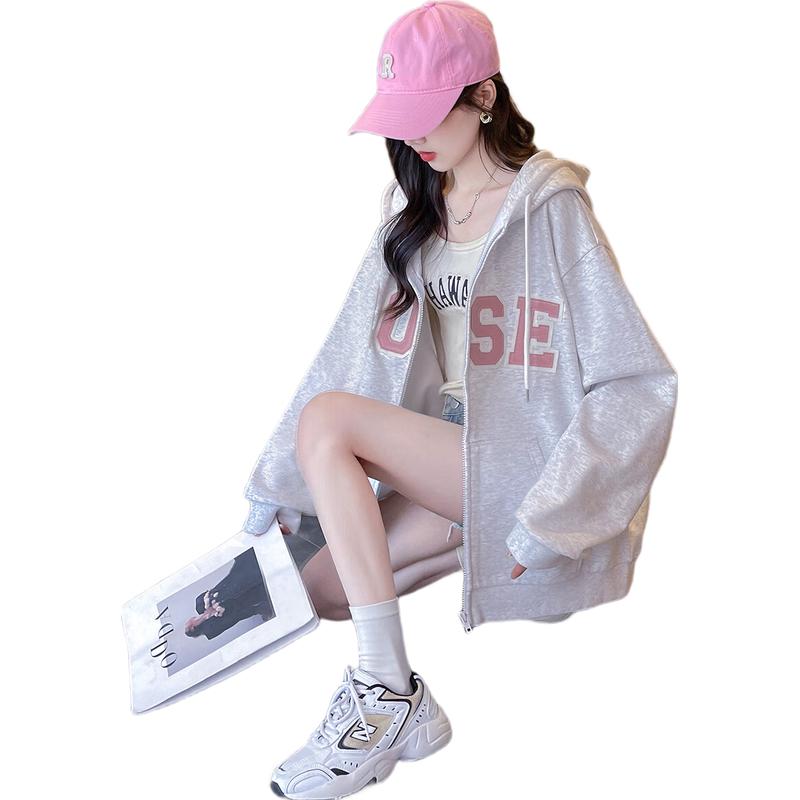 TonLion 2024 Women s Hooded College Style Letter Jacket L