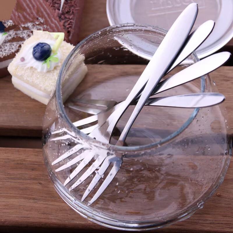 Ensemble de fourchettes à fruits et à gâteaux en acier inoxydable Ru Han