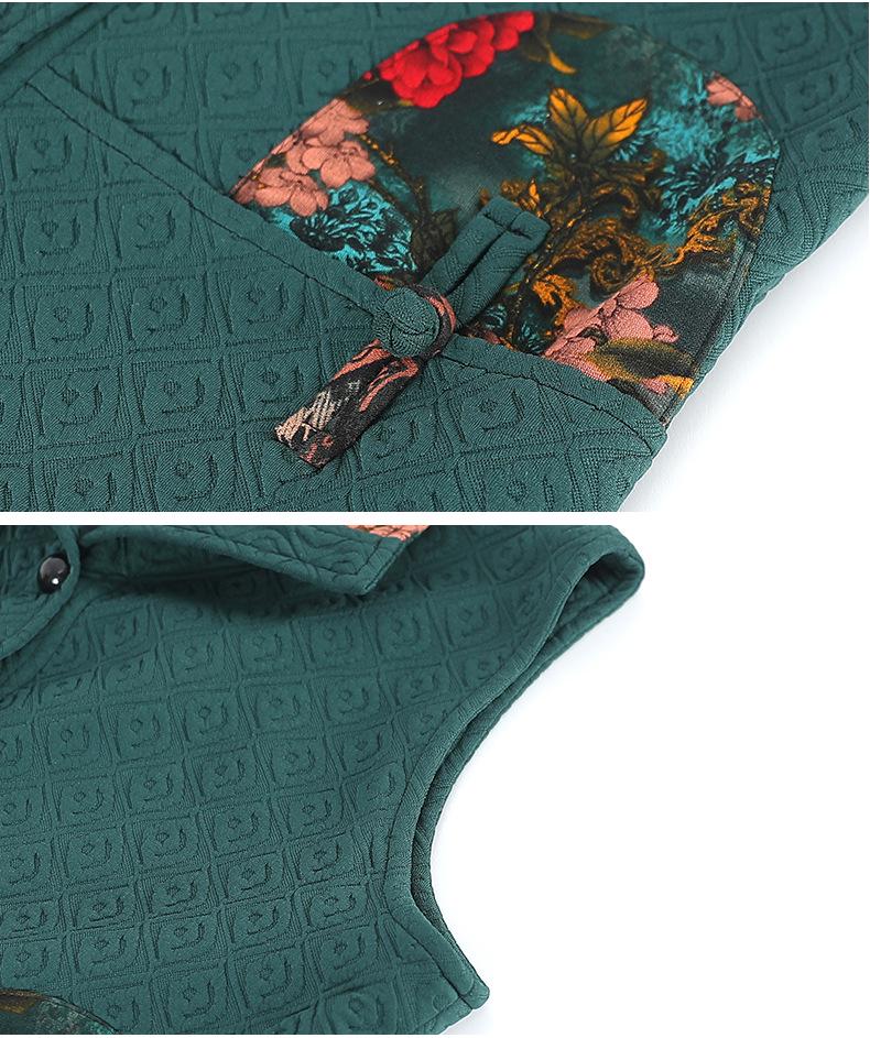 Mom's Cozy Autumn/Winter Sleeveless Vest - Plus Velvet & Thick Insulation for Middle-Aged and Elderly