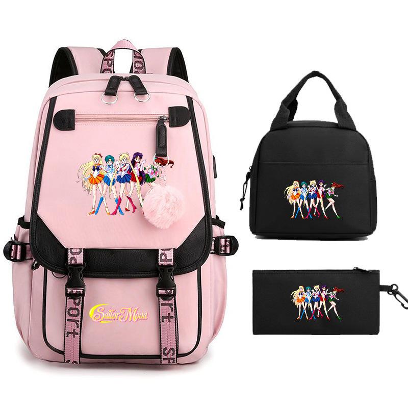 Sailor Moon Cartoon Elementary School Bag Lightweight Junior High School Backpack Women's Large Capacity Travel Bag