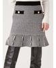 x Tweed knit skirt LWNS245092BLKF [LILYBROWN MARYQUANT]