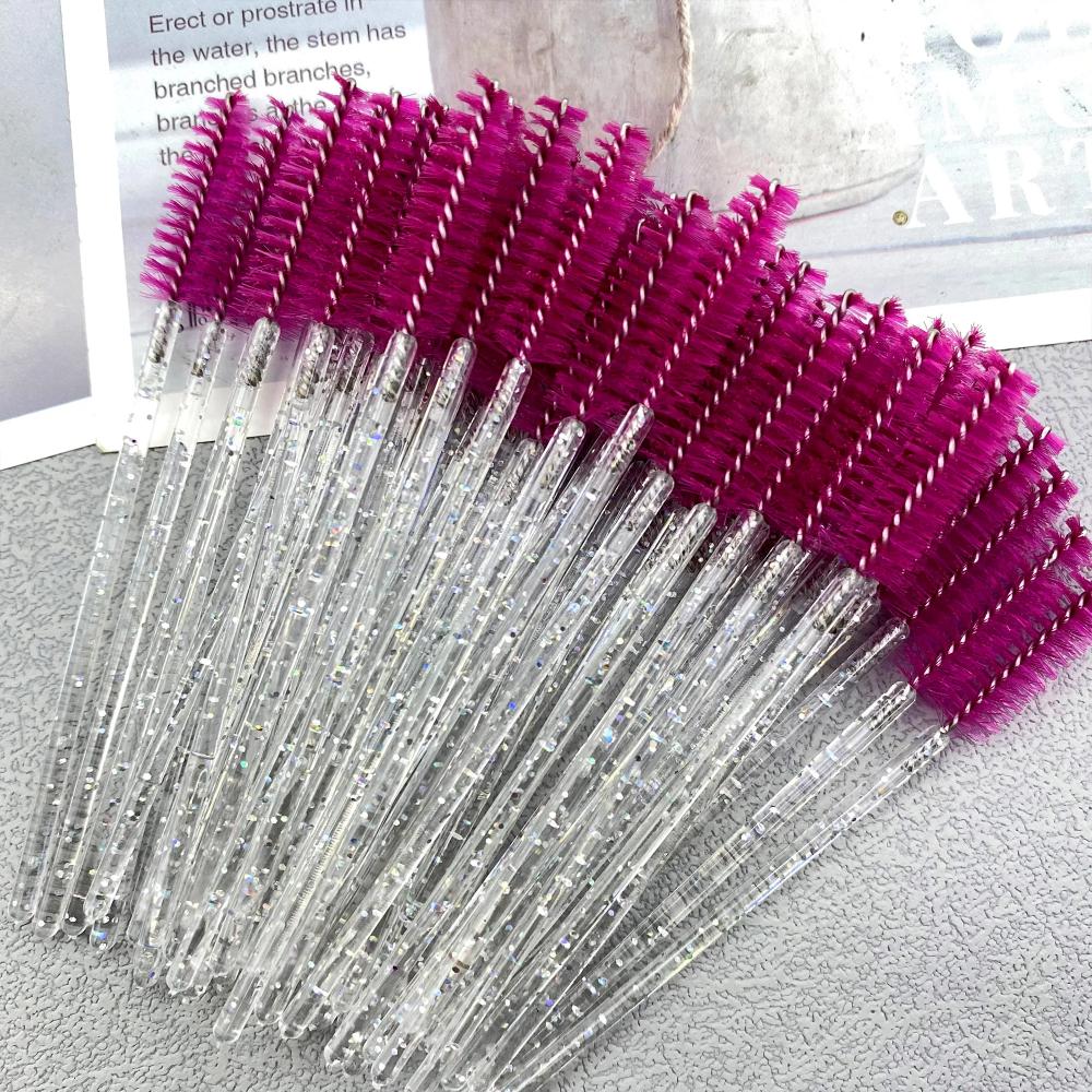 50pcs Eyelashes Brush Handle Makeup Brush Mascara Wands Eyelash Extension Tool Supplies Applicator Spoolers