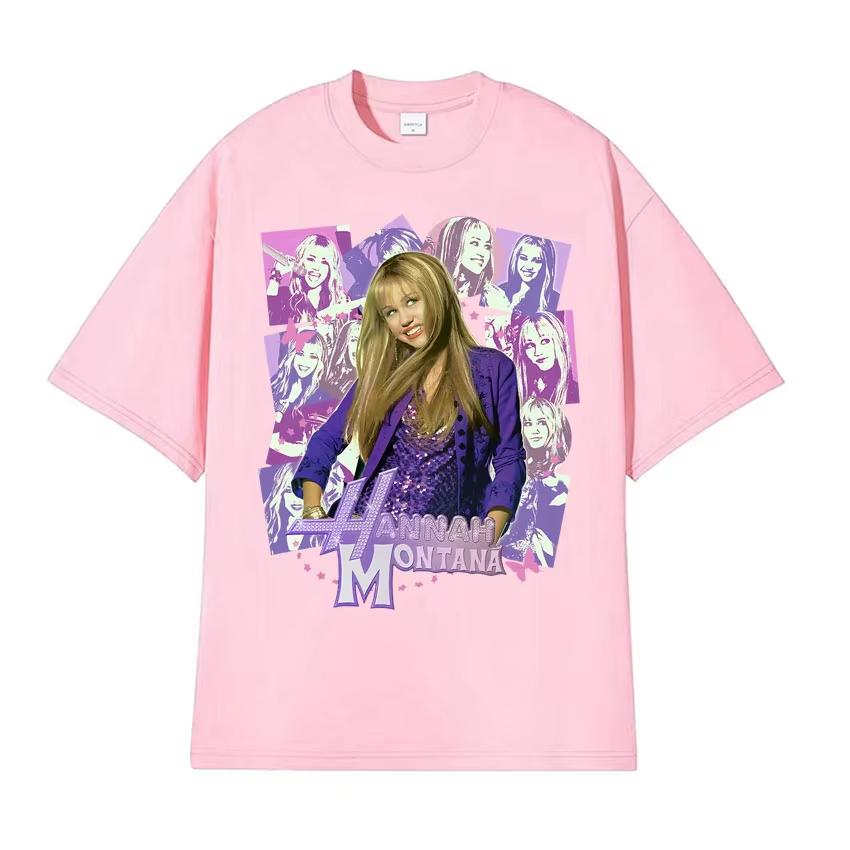 Hannah Montana Epic Iconic Graphic T Shirt Men Women Retro Fashion Aesthetic T-shirts Casual O-Neck Cotton Short Sleeve T-shirt
